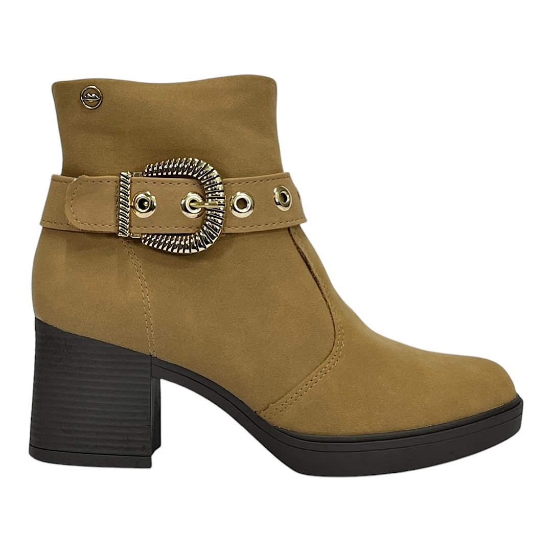 Bota Dakota Cano Curto Salto Bloco D0502 Caramelo Marrom 2