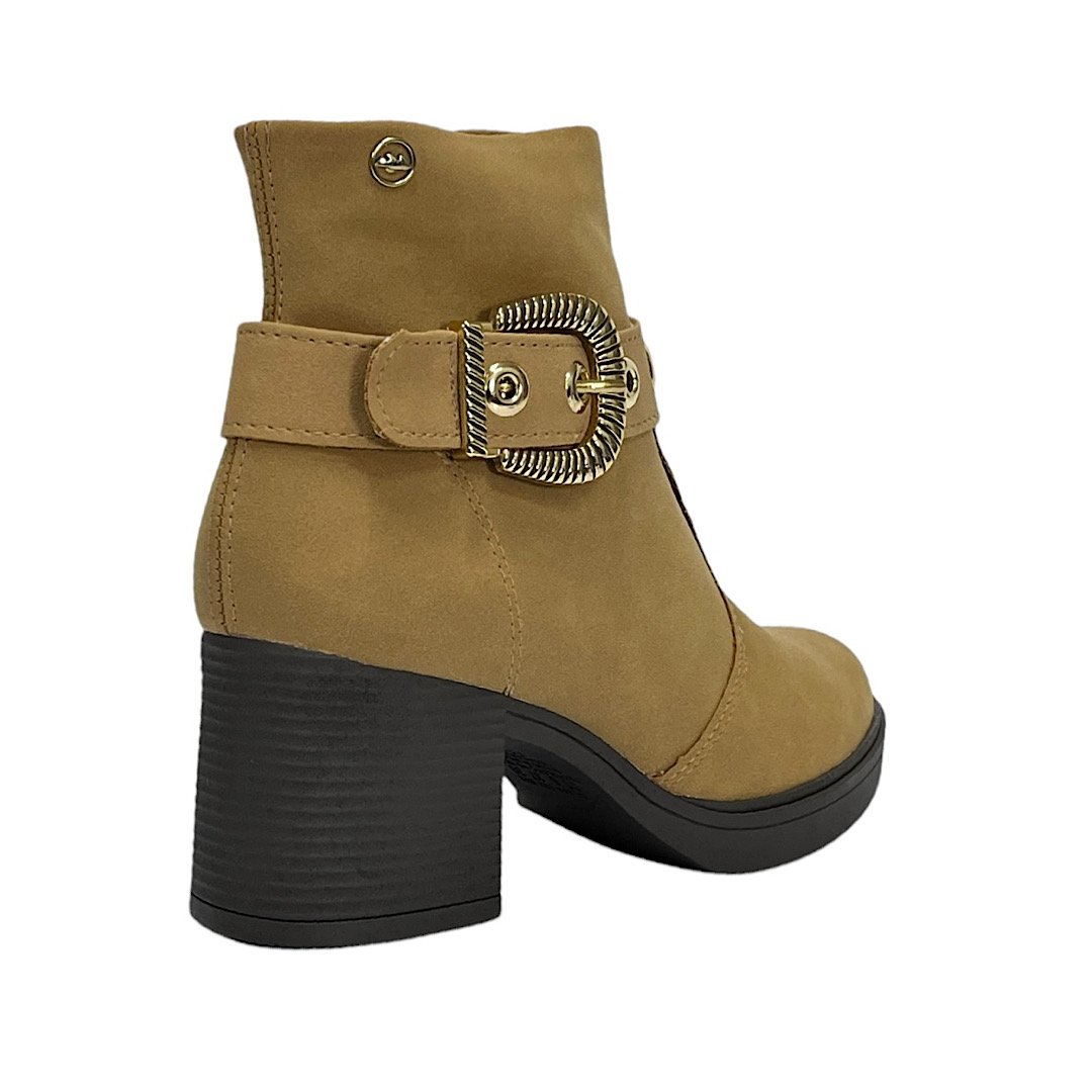Bota Dakota Cano Curto Salto Bloco D0502 Caramelo Marrom 5