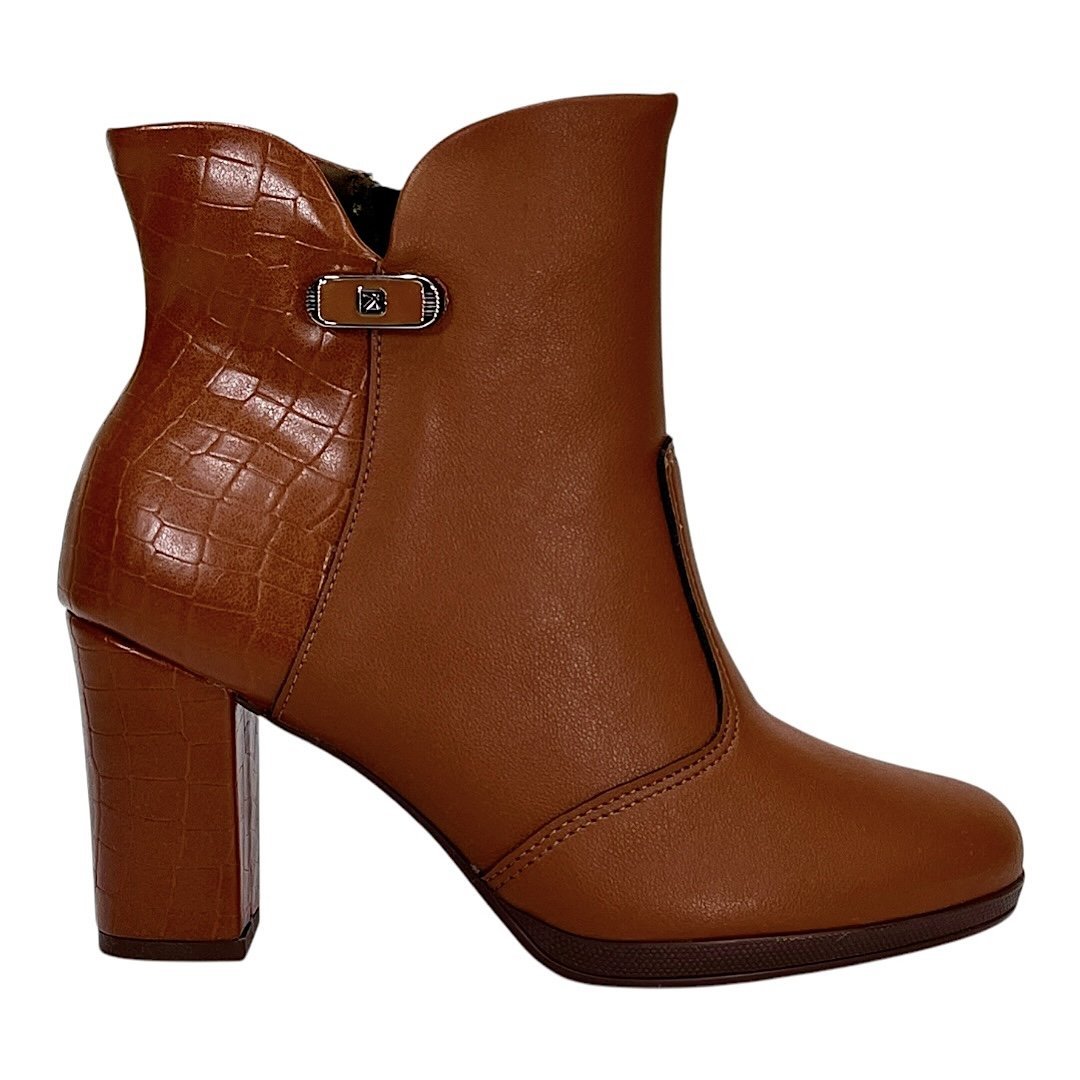 Bota Piccadilly Deise Cano Curto 130240 Conhaque Marrom 2