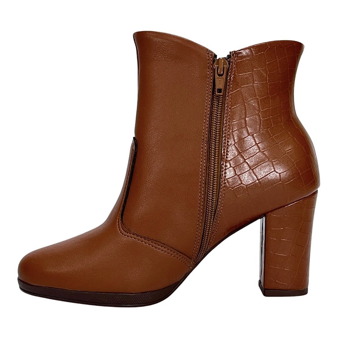 Bota Piccadilly Deise Cano Curto 130240 Conhaque Marrom 3