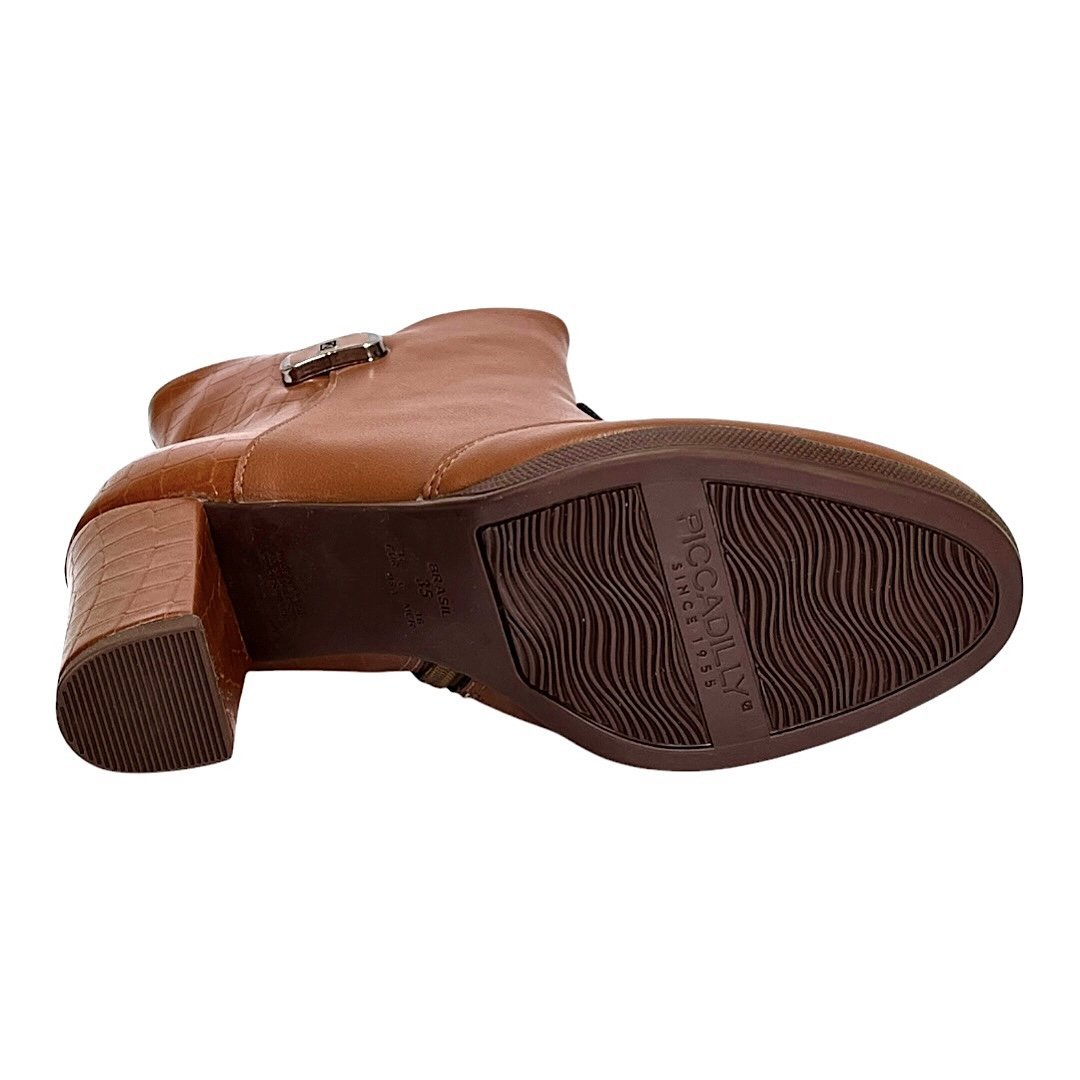 Bota Piccadilly Deise Cano Curto 130240 Conhaque Marrom 6