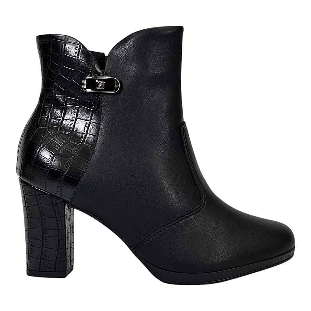 Bota Piccadilly Deise Cano Curto 130240 Preto Preto 2