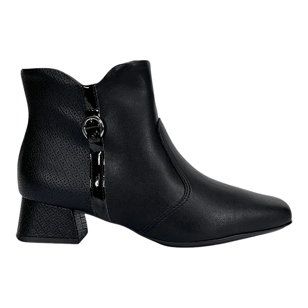 Bota Piccadilly Tati Cano Curto Salto Bloco 160093 Preto Preto 2