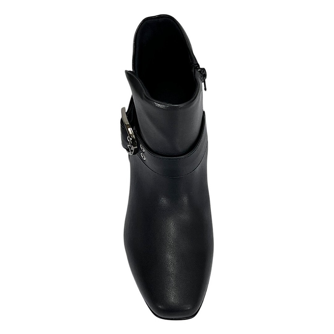 Bota Piccadilly Maxi Estela Wide Fit Salto Medio 748037 Preto Preto 4