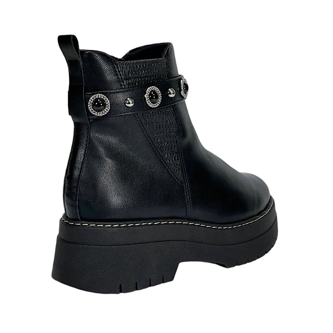 Bota Piccadilly Fabiana Plataforma 318009 Preto Preto 3