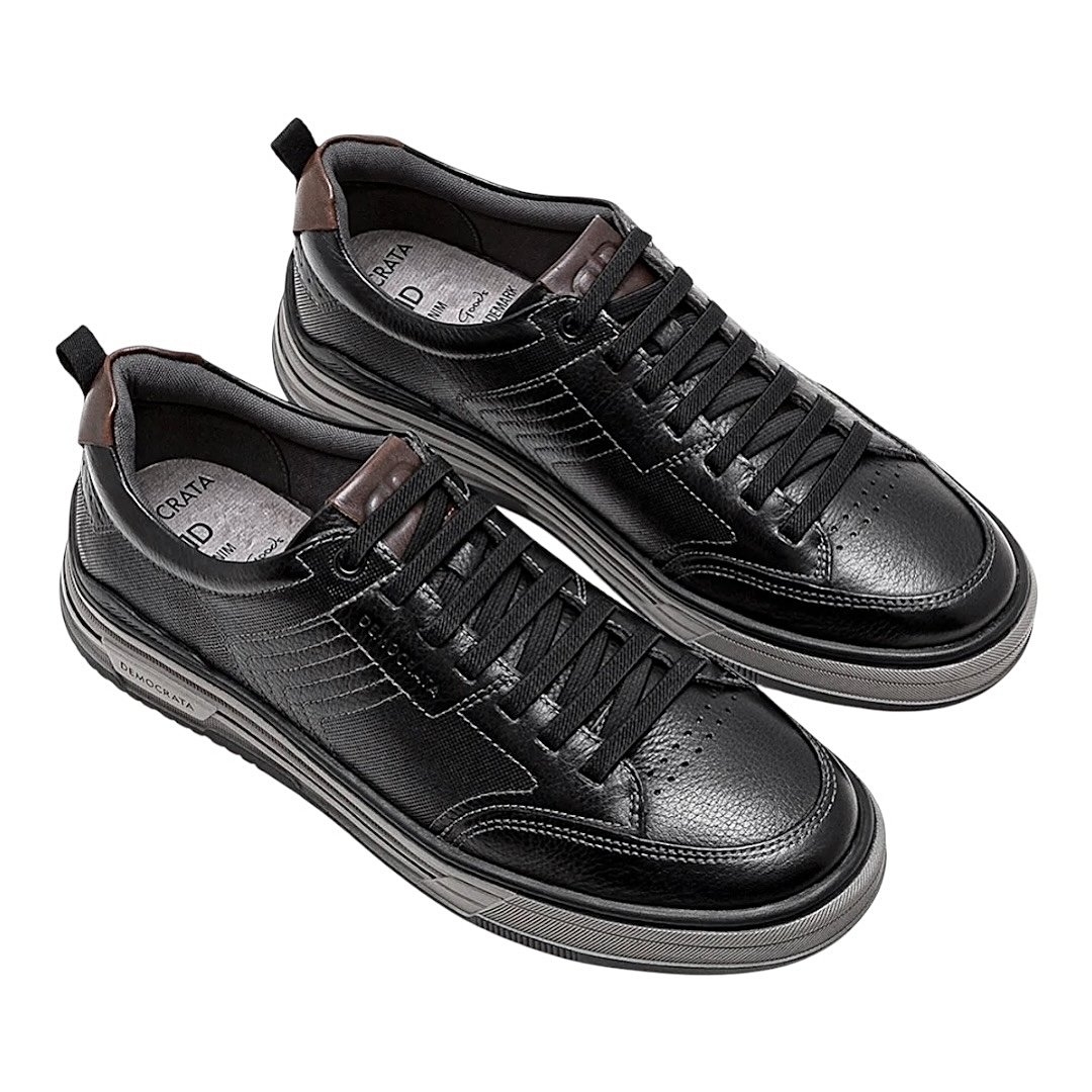 Sapatênis Democrata Denim Dylan 640101 Preto Preto 2