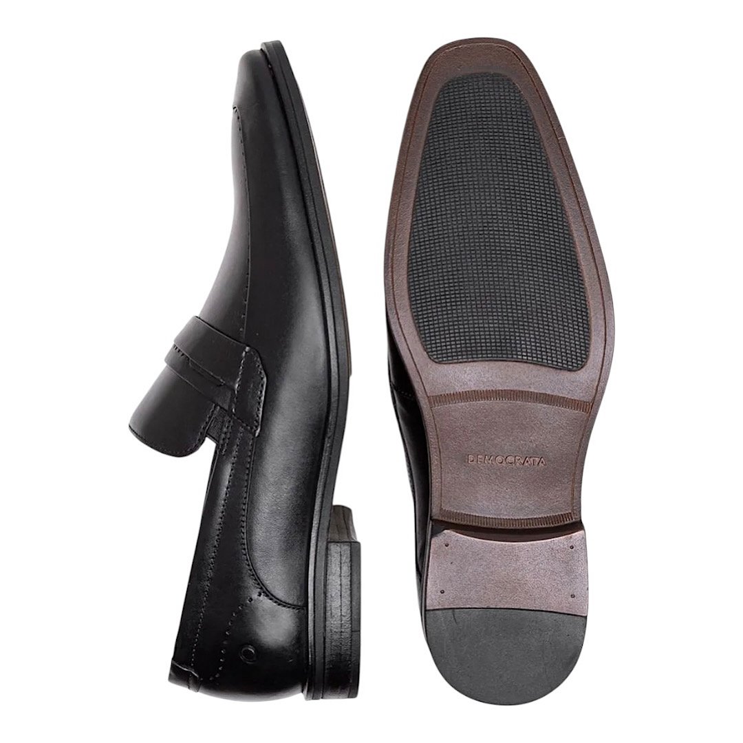 Sapato Democrata Mocassim Metropolitan Vega 055202 Preto Preto 4