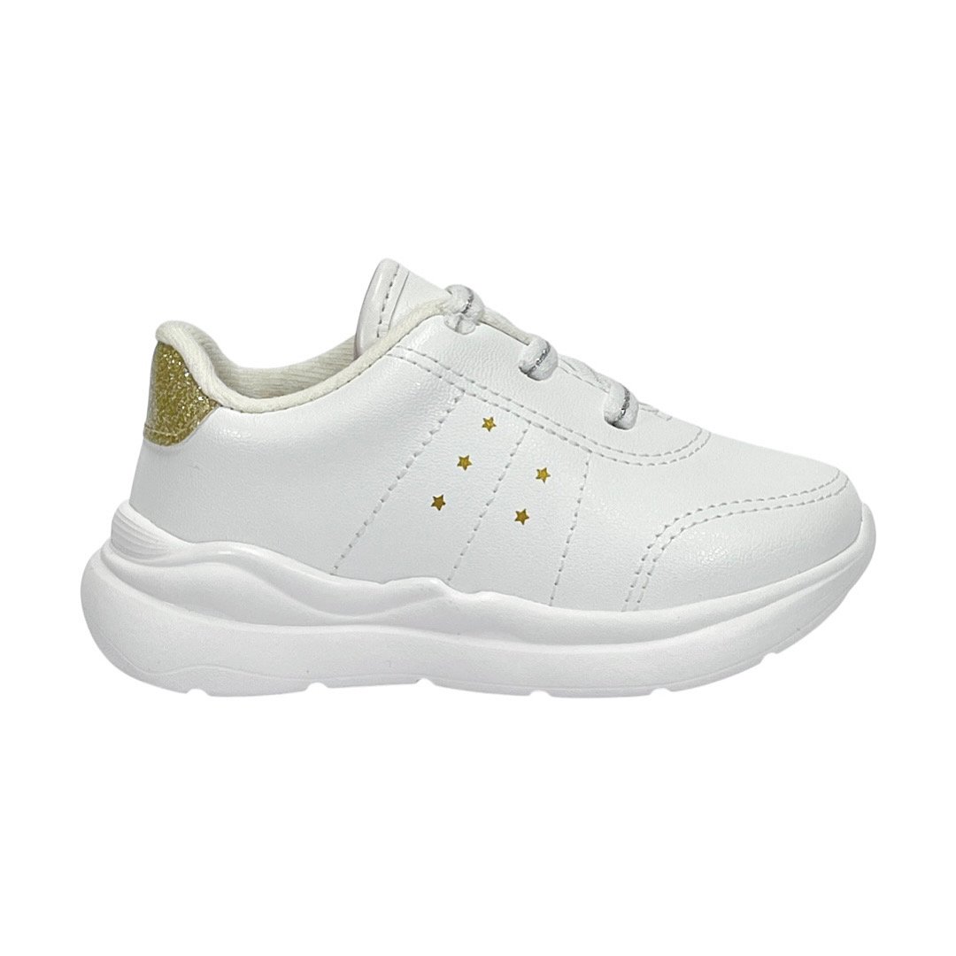 Tênis Molekinha Baby EVA 2738.101 Branco/Dourado Branco 2