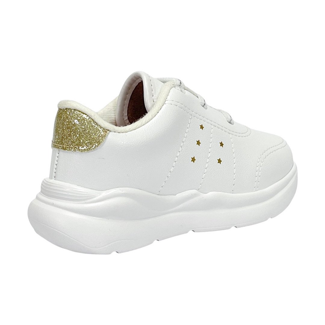 Tênis Molekinha Baby EVA 2738.101 Branco/Dourado Branco 5