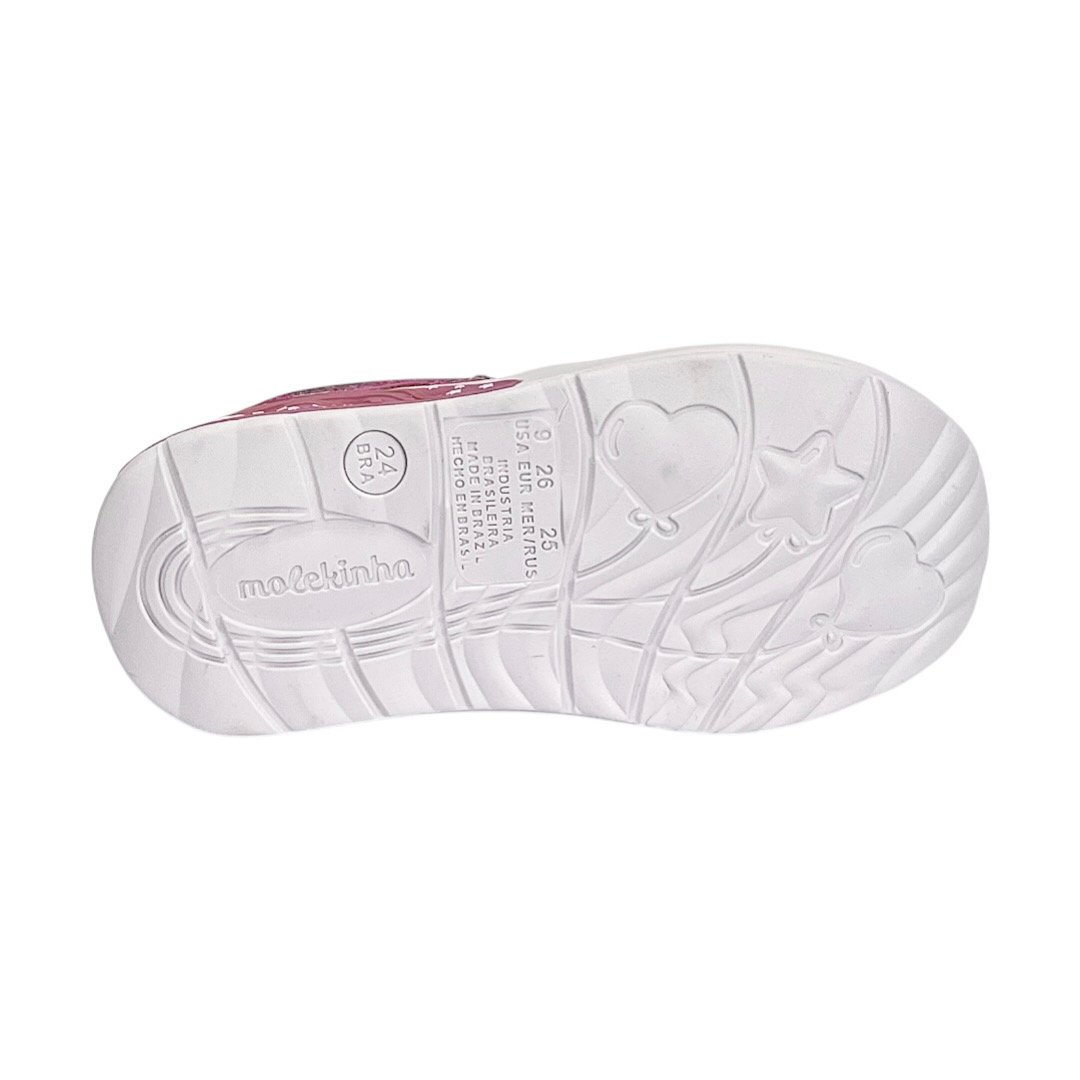 Tênis Molekinha Baby com LED 2731.307 Rosa Colorido Rosa 5