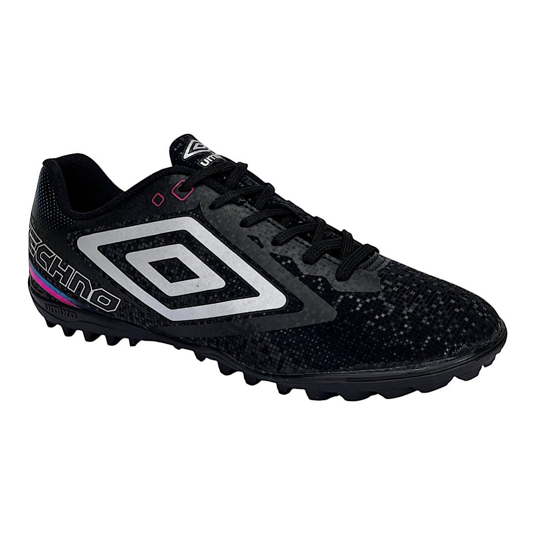 Chuteira Umbro Society Techo 2 U01FB00332 Preto/Cinza/Azul Preto 2