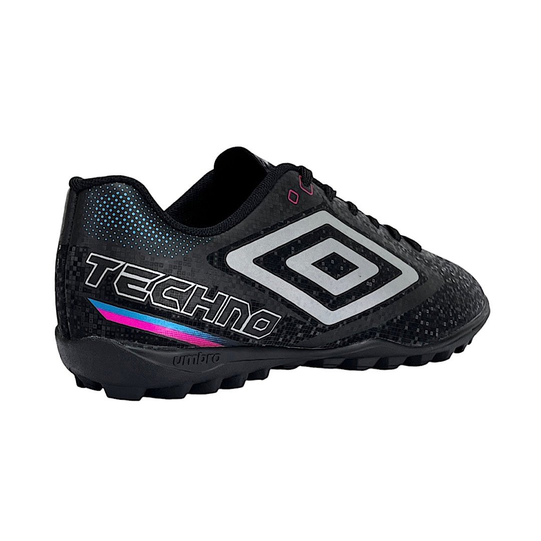 Chuteira Umbro Society Techo 2 U01FB00332 Preto/Cinza/Azul Preto 5