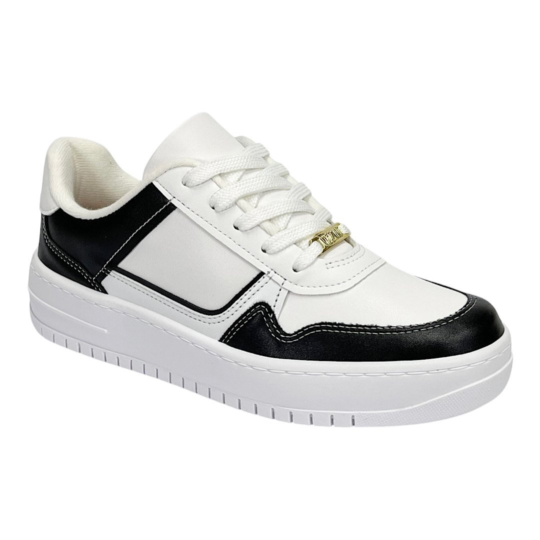 Tênis Vizzano Casual Plataforma 1389.120 Branco/Preto Branco/Preto 2