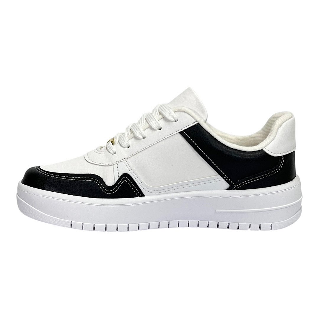 Tênis Vizzano Casual Plataforma 1389.120 Branco/Preto Branco/Preto 3