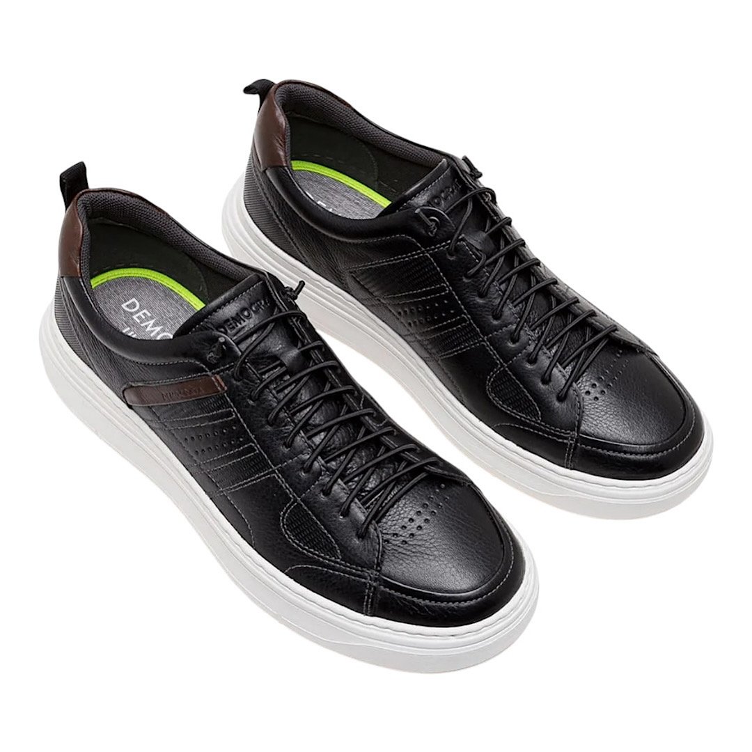 Sapatênis Democrata Denim Joe Ultra Light 526101 Preto Preto 2