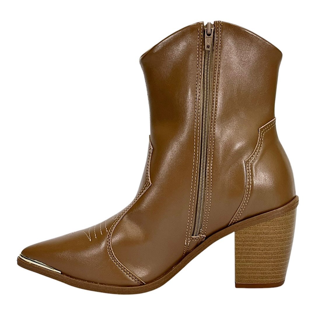 Bota Vizzano Country Western Feminina 3070.108 Taupe Taupe 3