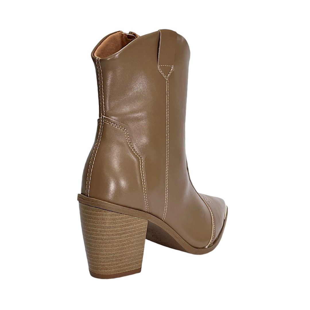 Bota Vizzano Country Western Feminina 3070.108 Taupe Taupe 5