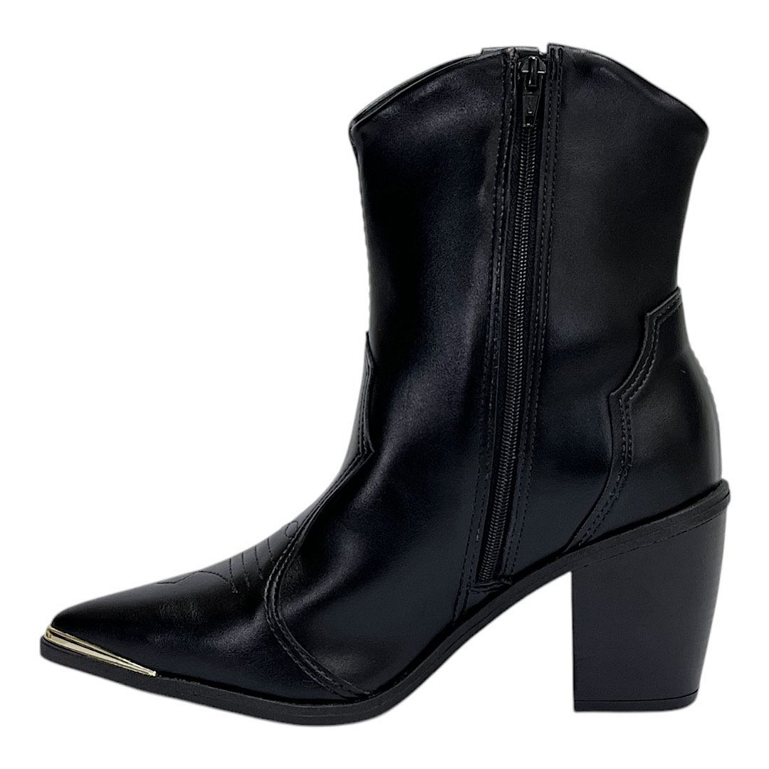 Bota Vizzano Country Western Feminina 3070.108 Preta Preto 2