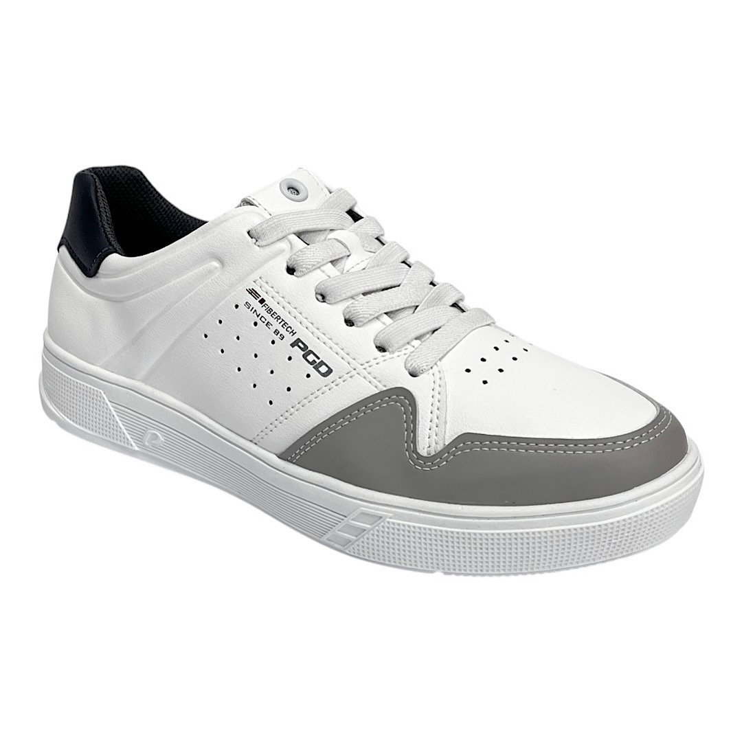 Sapatênis Pegada Casual Masculino 172502 Branco/Cinza Branco 2