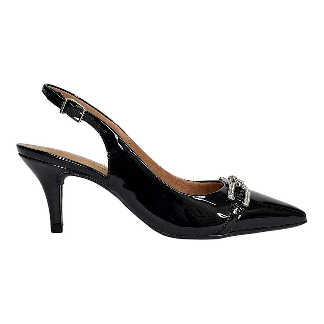 Sapato Vizzano Slingback Salto Fino 1185.1131 Preto Preto 2