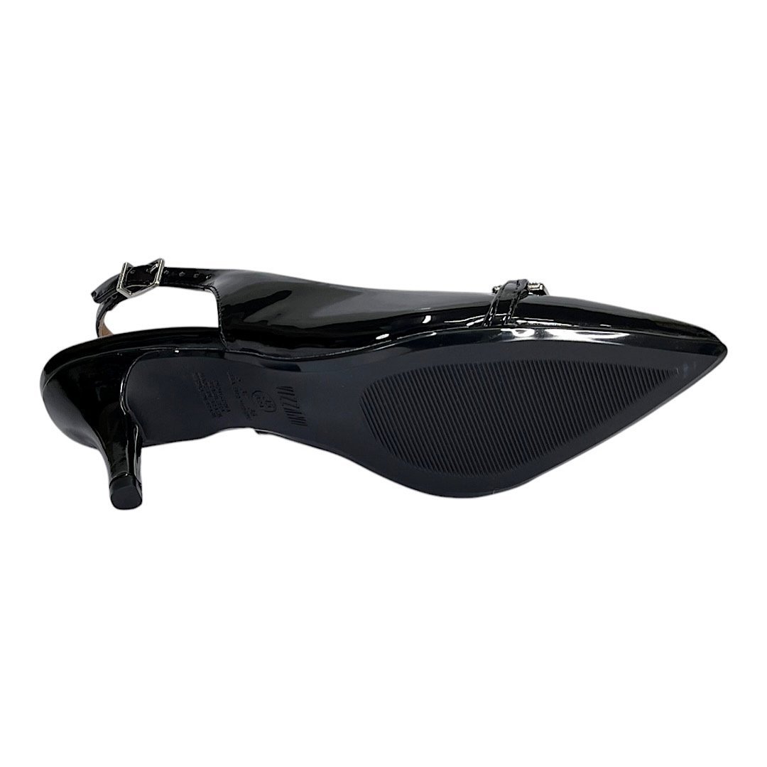 Sapato Vizzano Slingback Salto Fino 1185.1131 Preto Preto 6