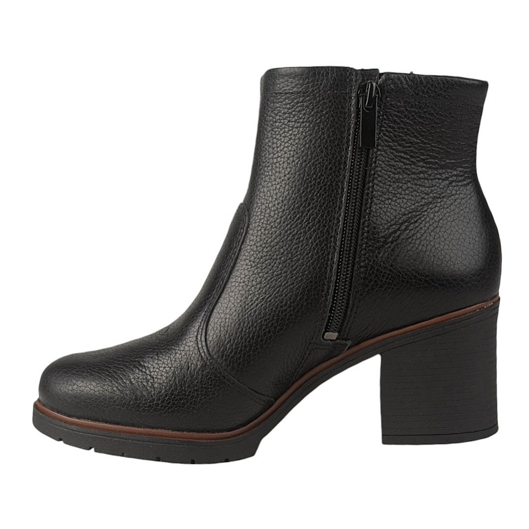 Bota Dakota Cano Baixo Salto Bloco D0393 Couro Preto Preto 3