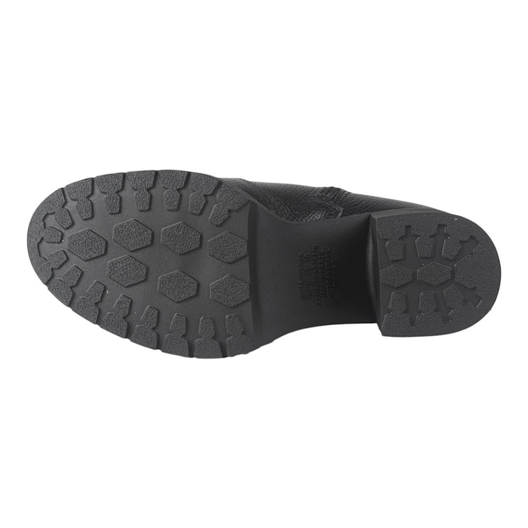 Bota Dakota Cano Baixo Salto Bloco D0393 Couro Preto Preto 5