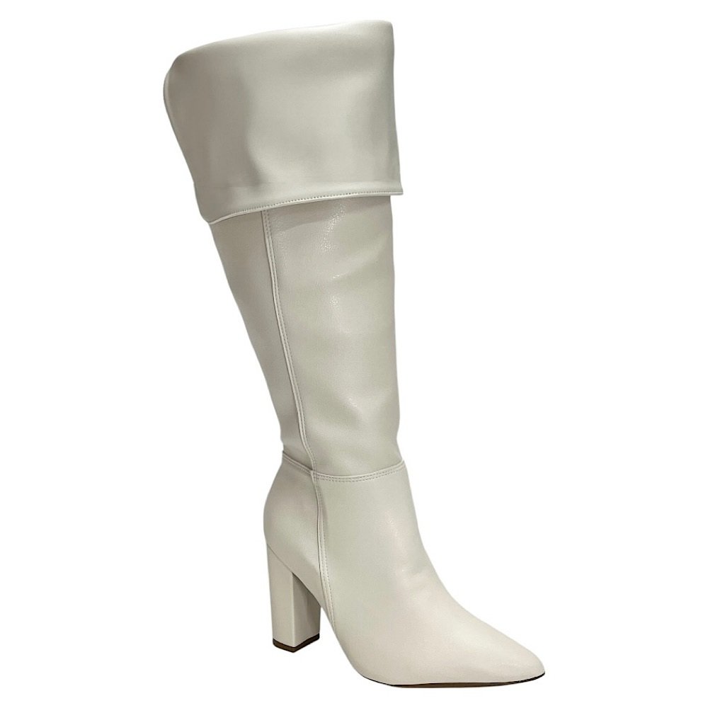 Bota Vizzano Over The Knee Bico Fino Off White Off White