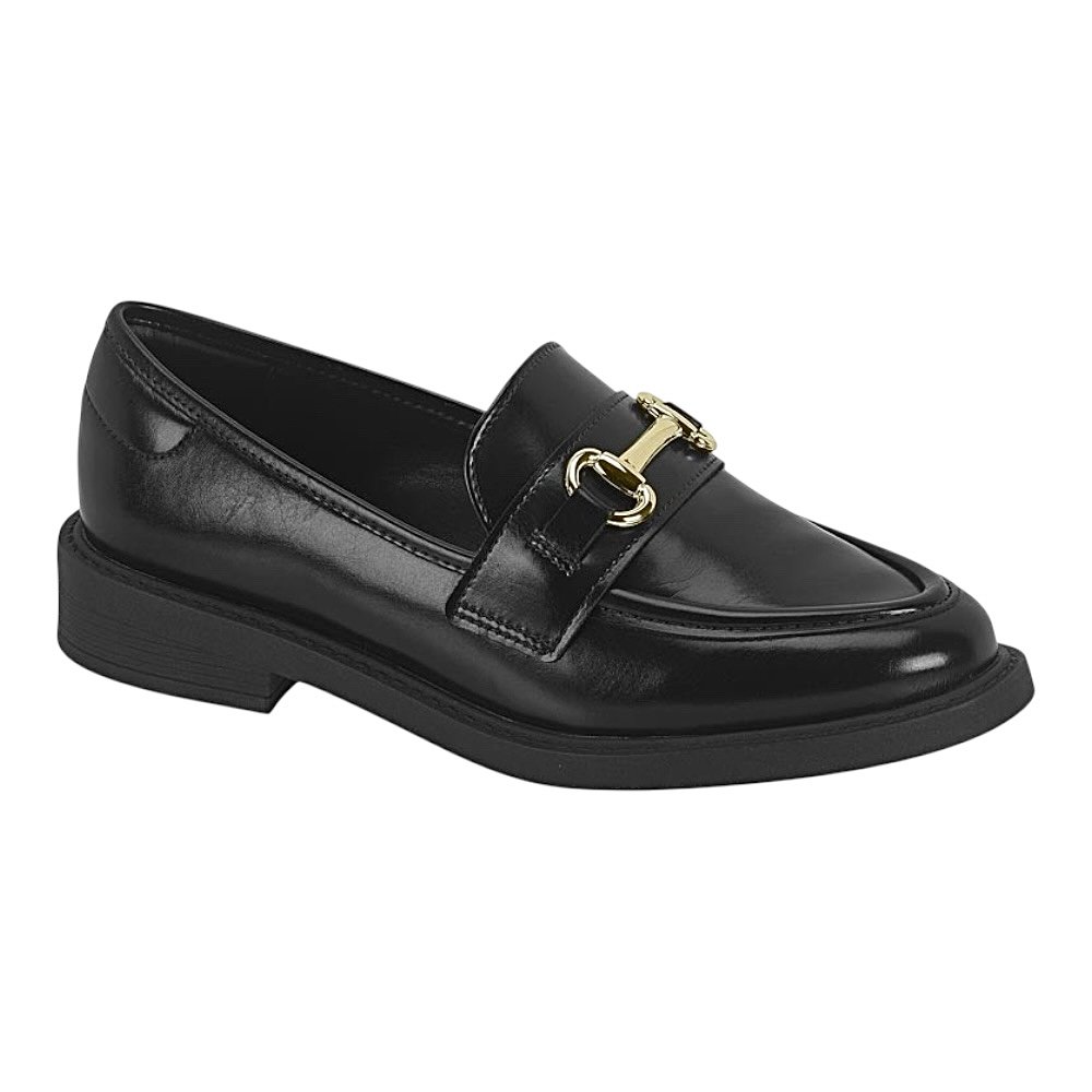 Sapato Vizzano Mocassim Feminino 1453.202 Preto Preto 1