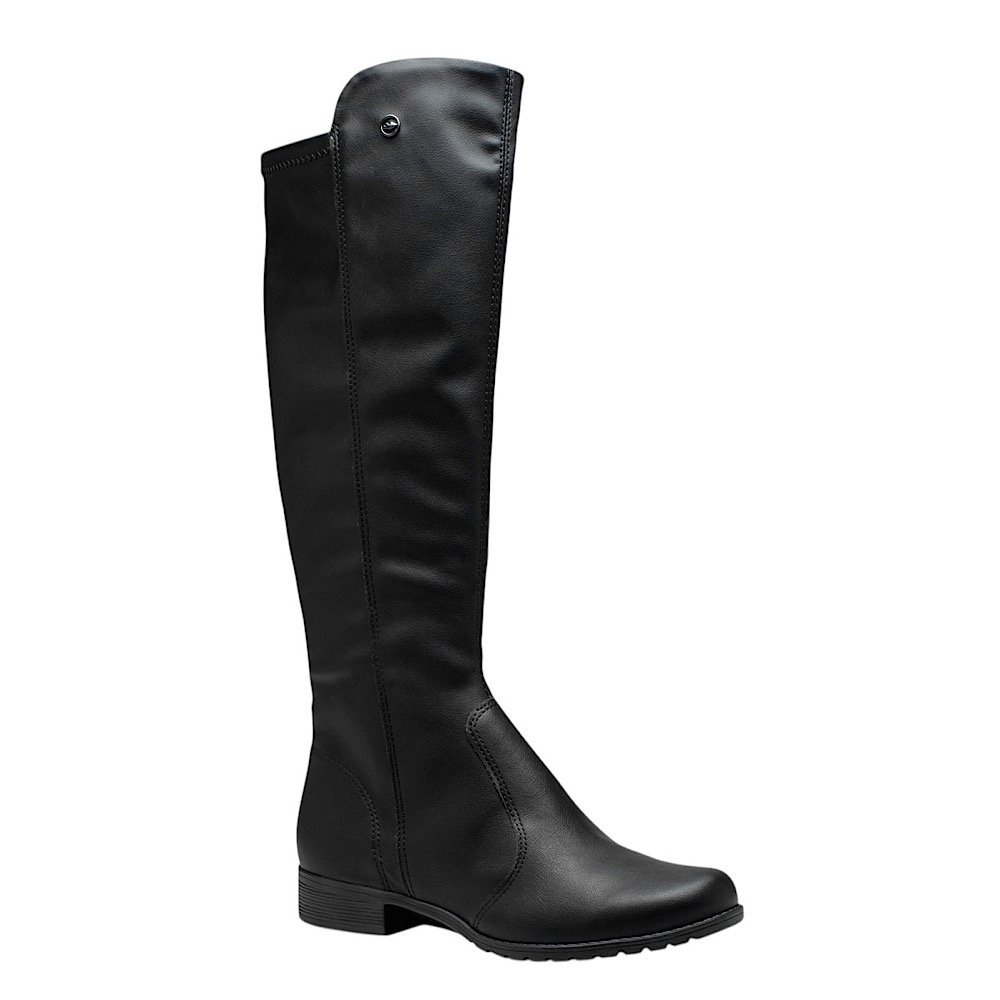 Bota Dakota Cano Longo Salto Baixo D0641 Preta Preto 1
