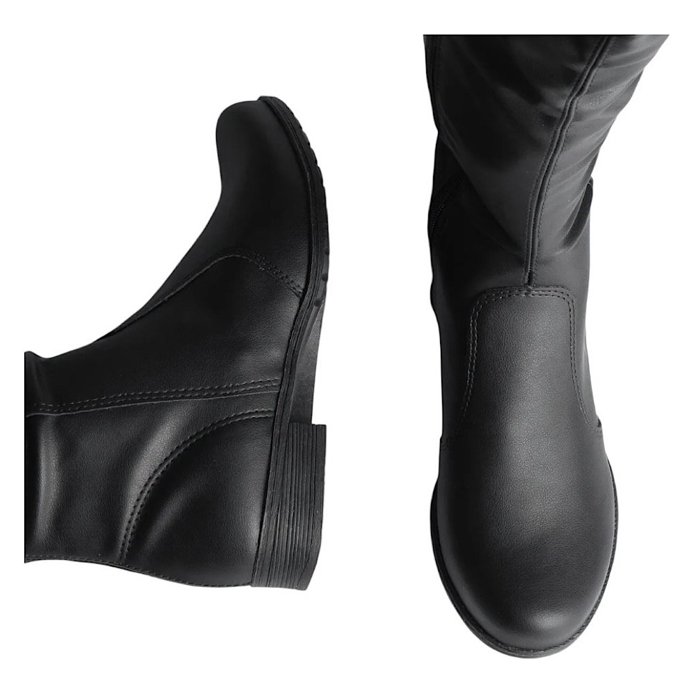 Bota Dakota Cano Longo Salto Baixo D0641 Preta Preto 4