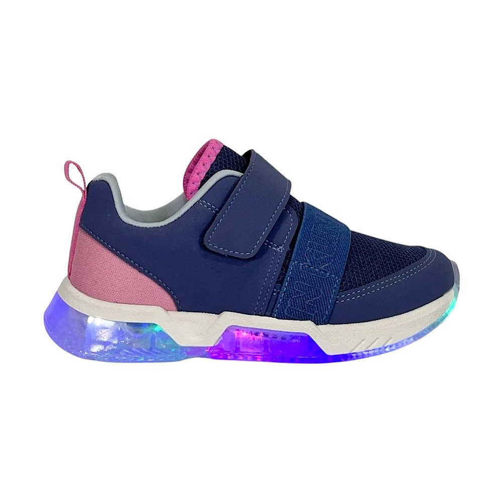 Tênis Klin Light Com LED 604062 Chumbo/Rosa Chumbo/Rosa 2