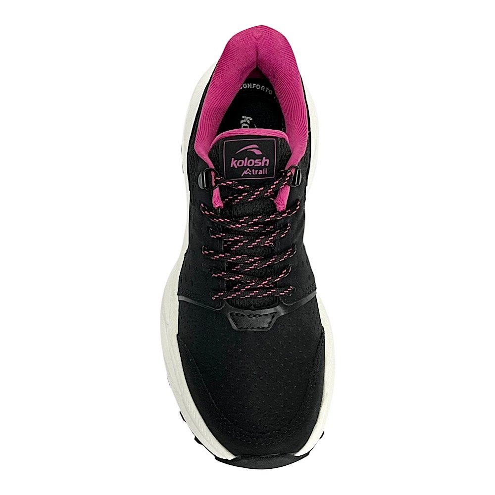 Tênis Kolosh Adventure Trail Feminino E0481 Preto/Rosa Preto 4