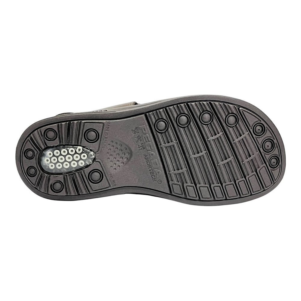 Sandália Pegada Masculina Couro Fechada 131287 Marrom Cravo Cravo 6