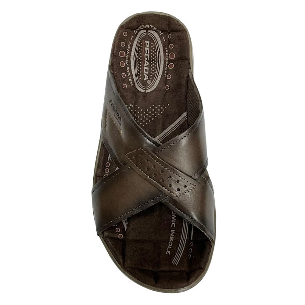Chinelo Pegada Soft Couro Masculino 131661 Marrom Cravo Cravo 4