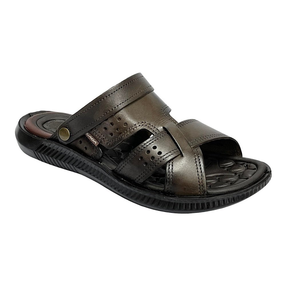 Sandália Pegada Flex Masculina Couro 133156 Marrom Cravo Cravo 2