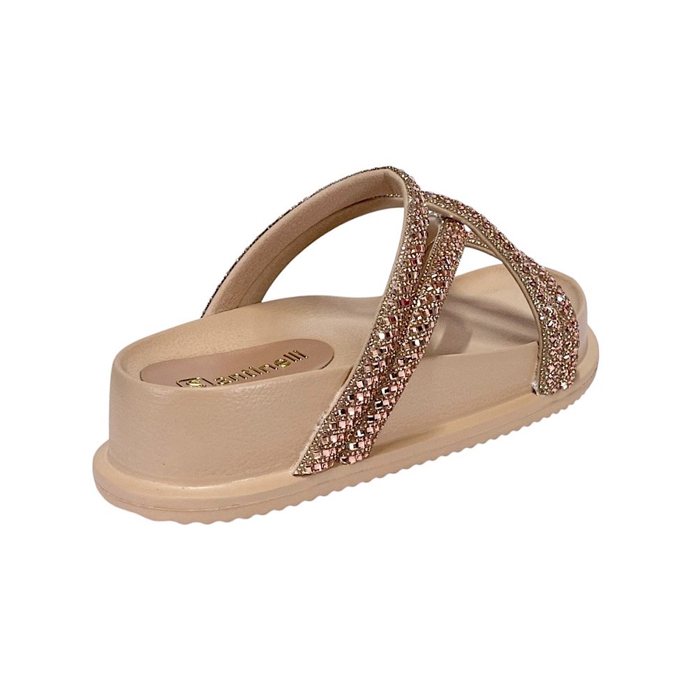 Sandália Santinelli Papete Strass 1550-001 Antique Dourado 5