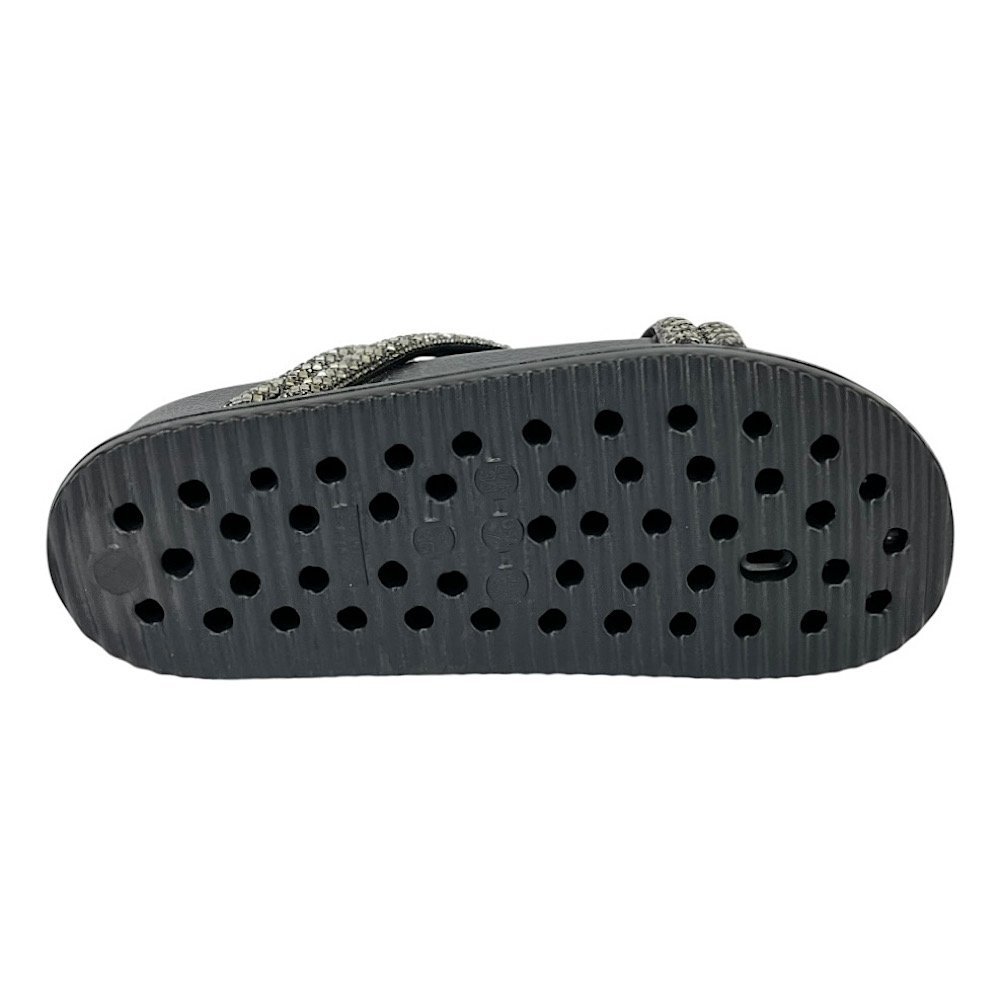 Sandália Santinelli Papete Strass 1550-001 Preto Preto 6