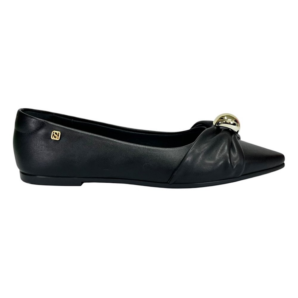 Sapatilha Santinelli Bico Fino 1600-041 Preto Preto 2