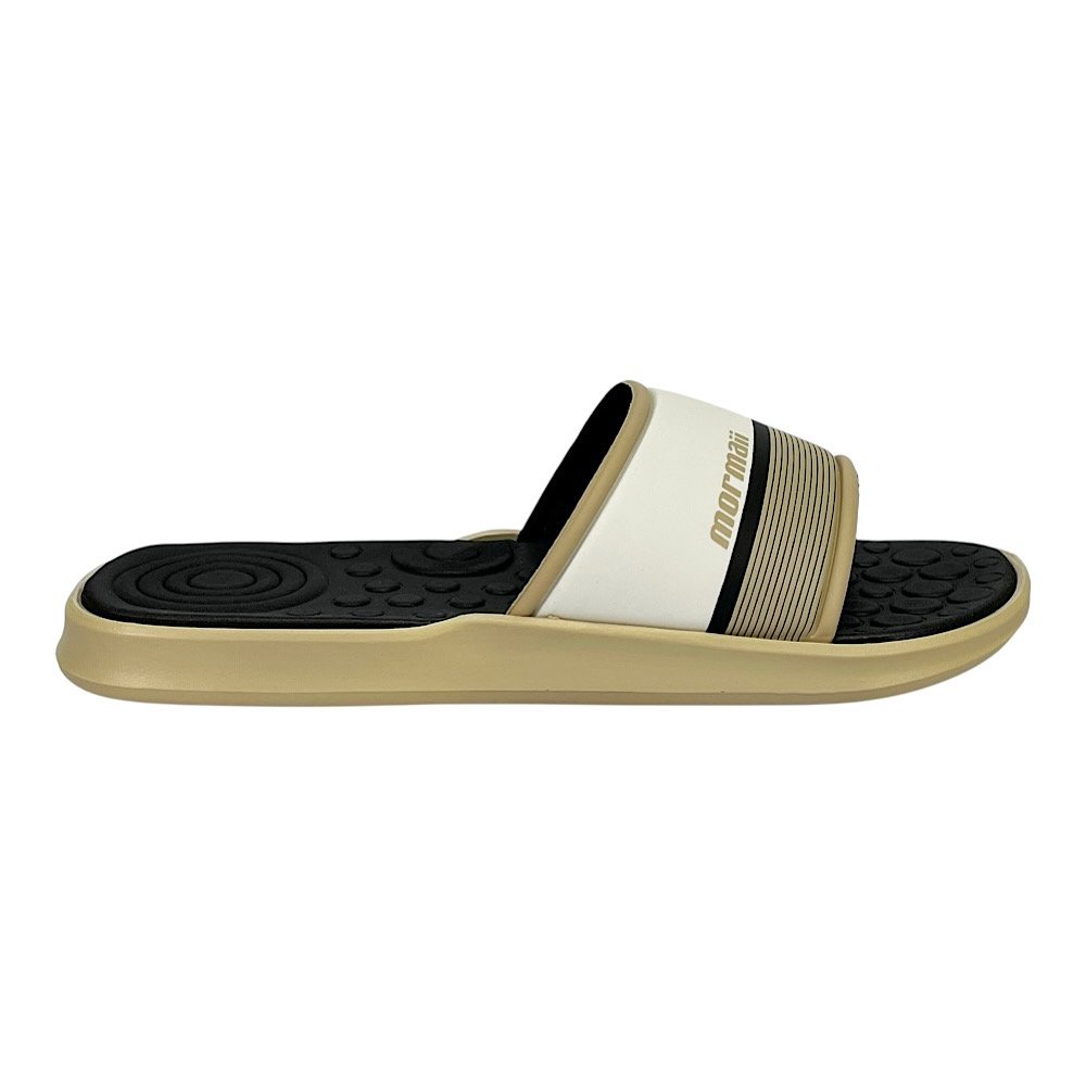 Chinelo Mormaii Quiver Pro 11406 Bege/Branco/Preto Bege/Branco 2