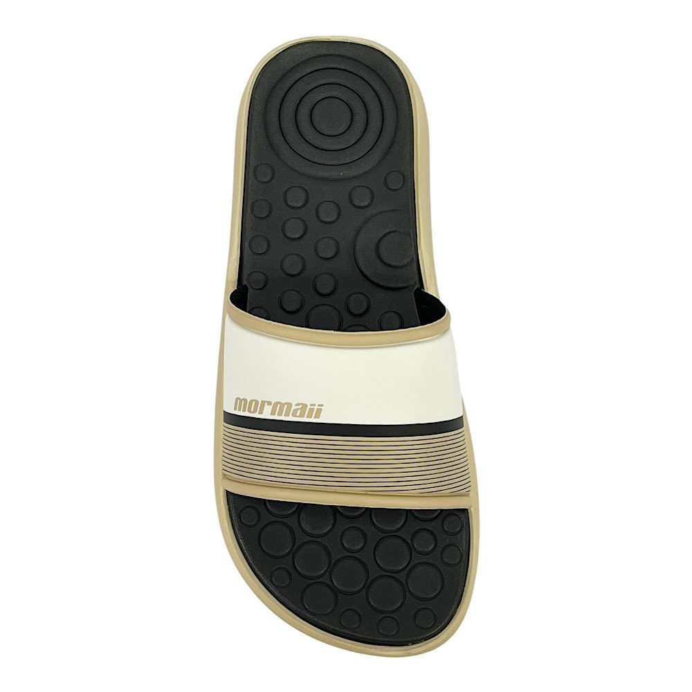 Chinelo Mormaii Quiver Pro 11406 Bege/Branco/Preto Bege/Branco 4