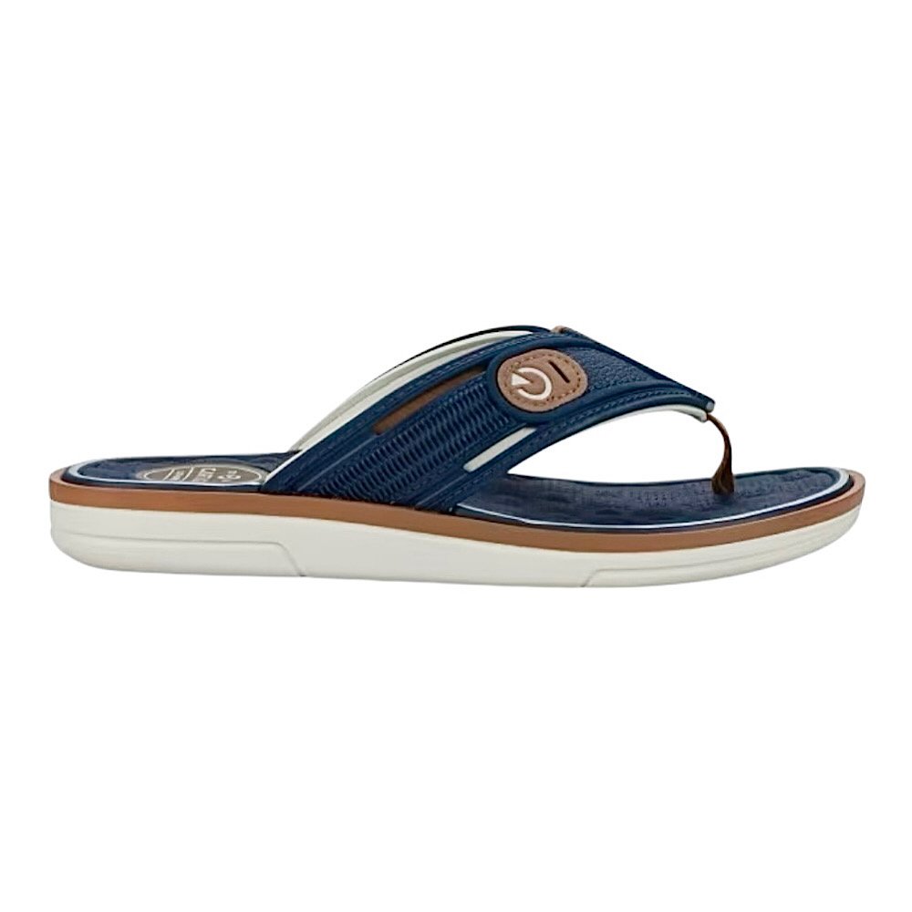 Chinelo Cartago Lyon IV Dedo 12531 Bege/Azul/Castor Azul Marinho 2