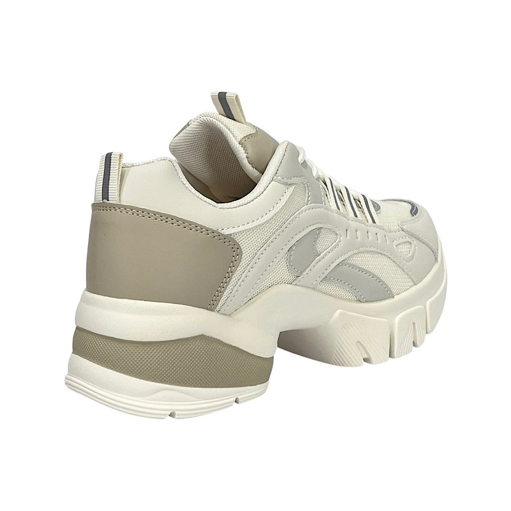 Tênis Ramarim Sneaker Casual 2480231 Ouro Natural Bege/Cinza 5