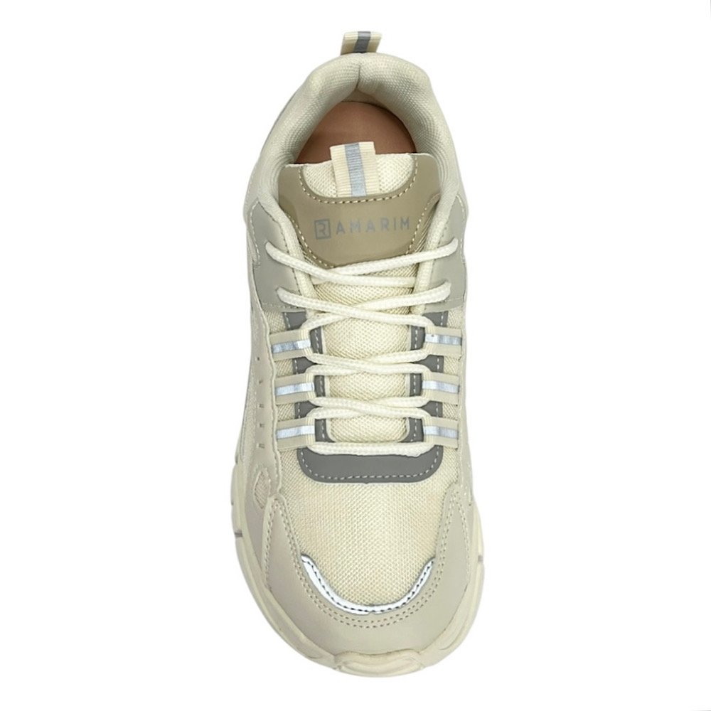 Tênis Ramarim Sneaker Casual 2480231 Ouro Natural Bege/Cinza 4