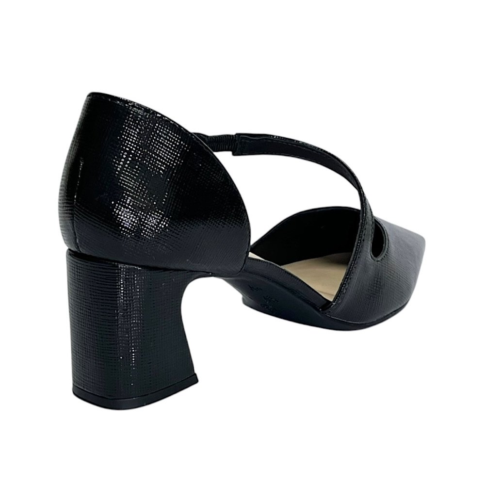 Sapato Ramarim Slingback Salto Bloco 2516233 Preto Preto 5