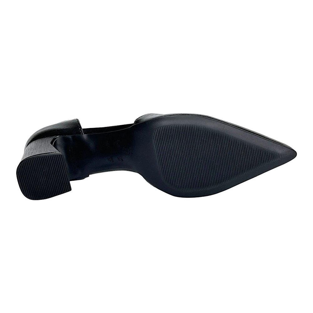 Sapato Ramarim Slingback Salto Bloco 2516233 Preto Preto 6