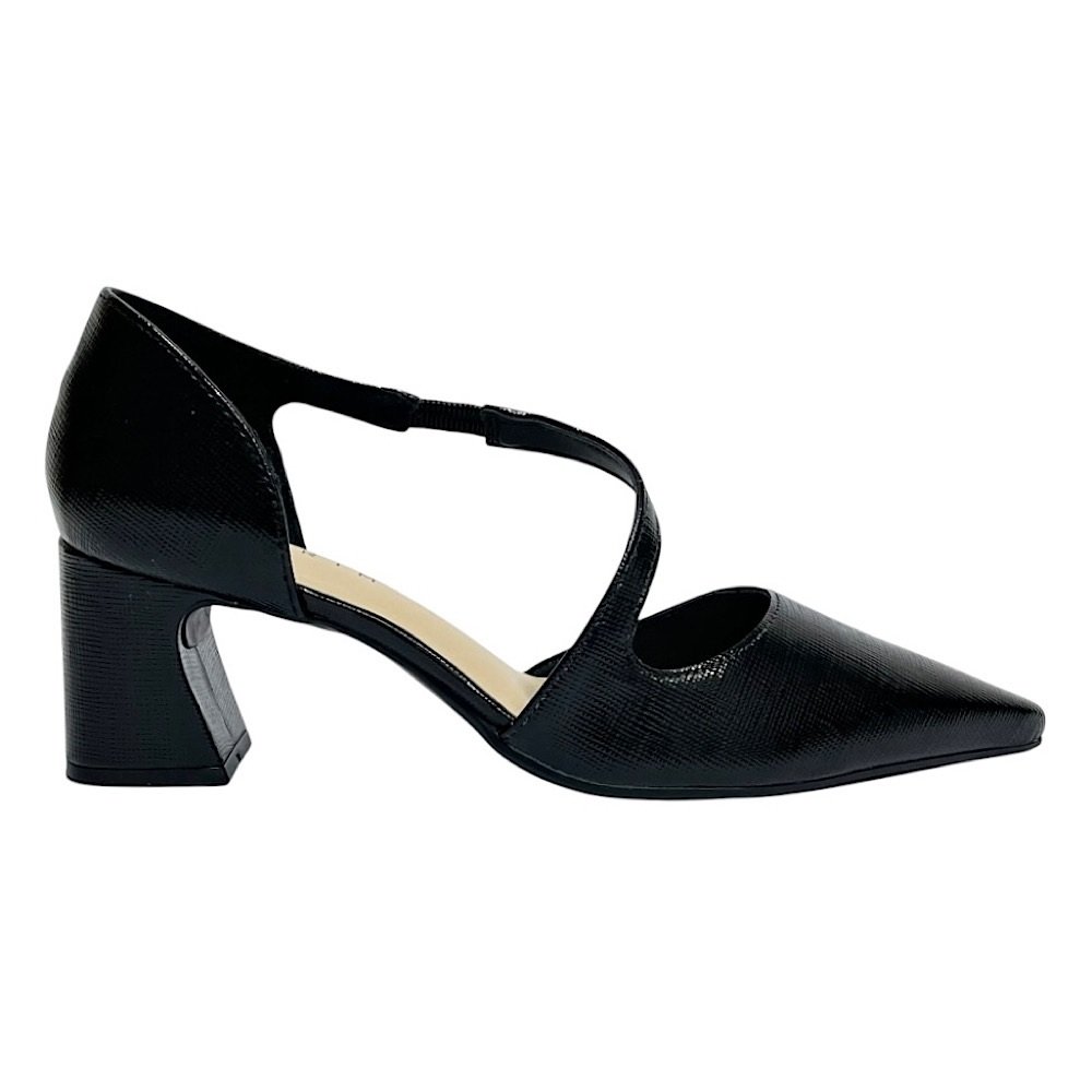 Sapato Ramarim Slingback Salto Bloco 2516233 Preto Preto