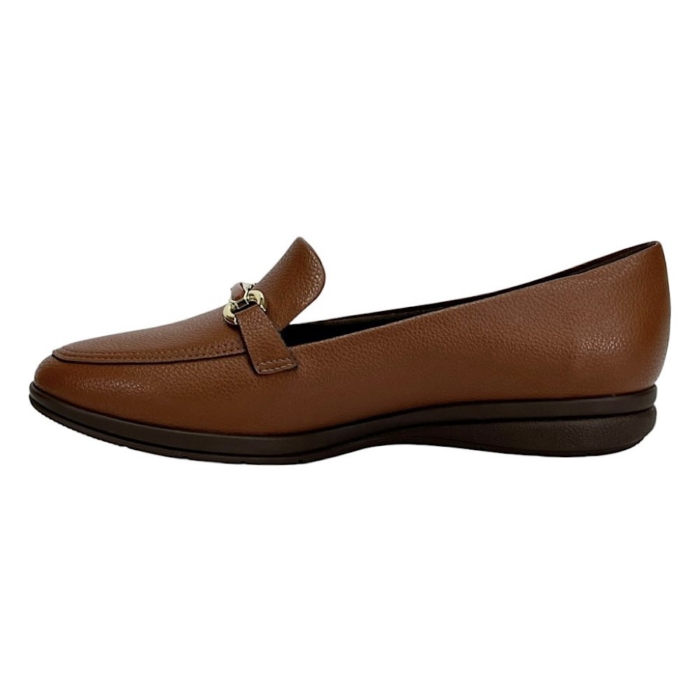 Sapato Piccadilly Loafer Sandy Anabela Baixo 261038 Marrom Conhaque Conhaque 3
