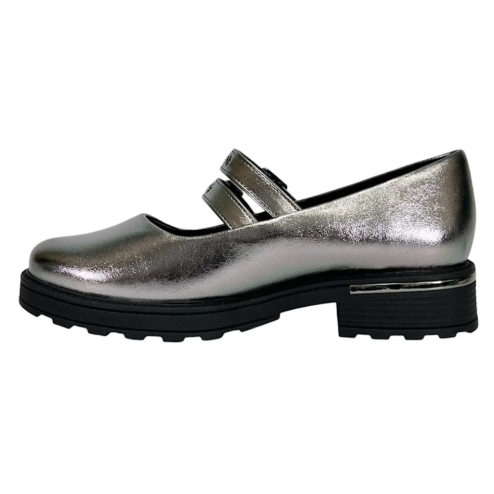 Sapato Piccadilly Mocassim Mary Jane Maxi 735038 Pewter Pewter 3