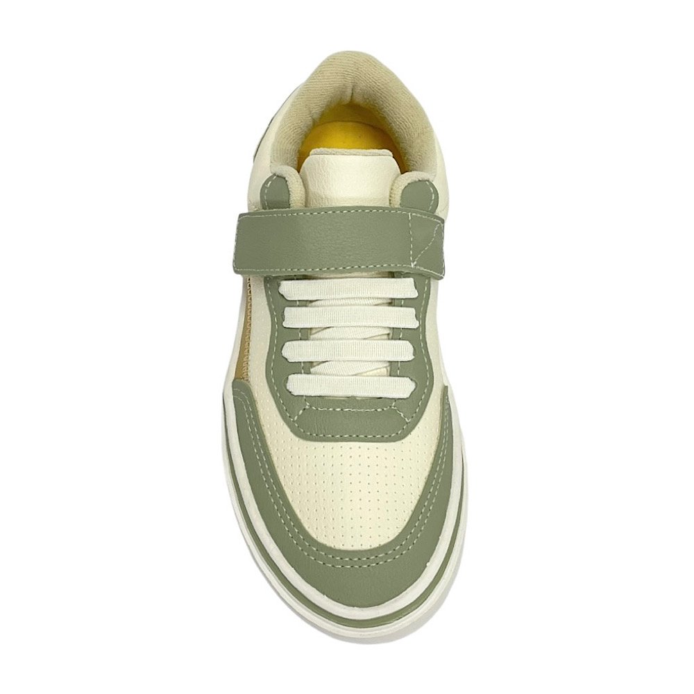 Tênis Klin Freestyle Kids 256125 Off White/Verde/Bambu Verde 4